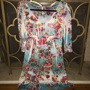 Yahada Maternity Dress with Bling! Size L EUC